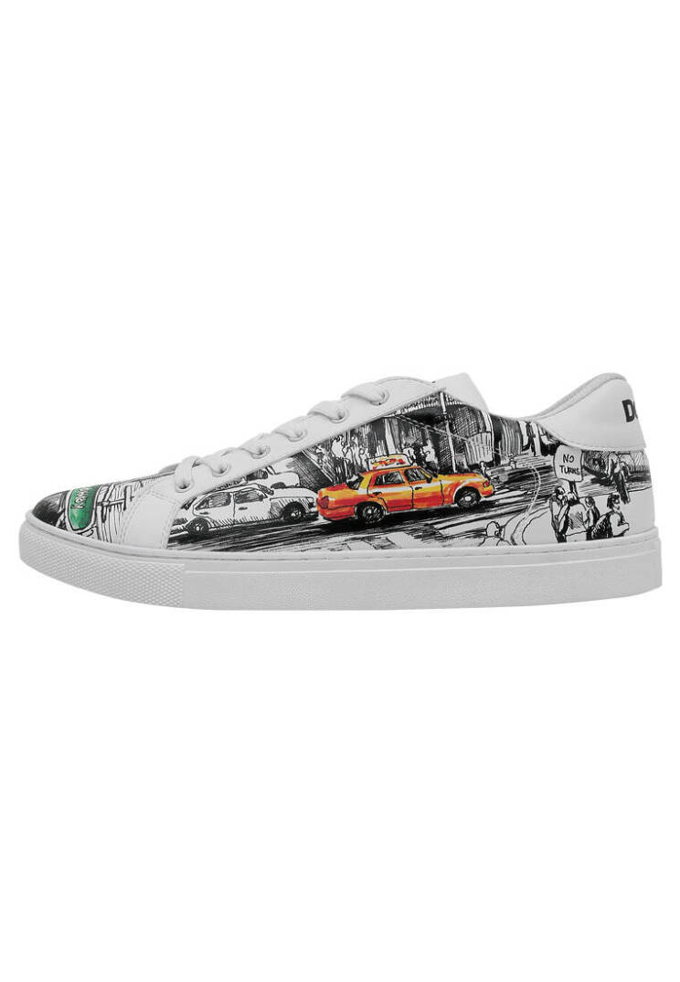Men Vegan Leather White Sneakers - Broadway - 3
