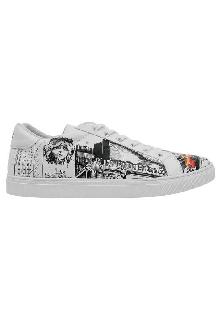 Men Vegan Leather White Sneakers - Broadway - 4