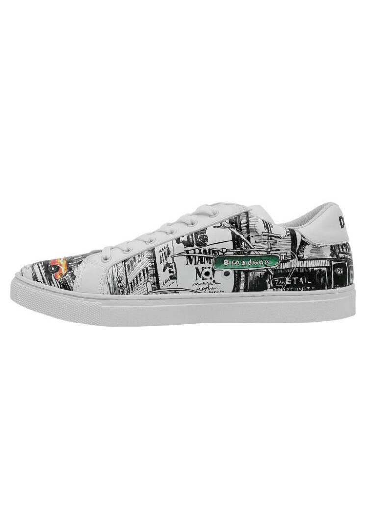 Men Vegan Leather White Sneakers - Broadway - 5