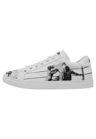Men Vegan Leather White Sneakers - Champion - 2