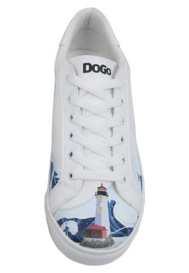 Men Vegan Leather White Sneakers - Lighthouse - 6