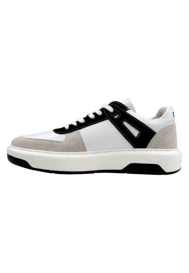 Men Vegan Leather White Sneakers - Lost Dream - 6