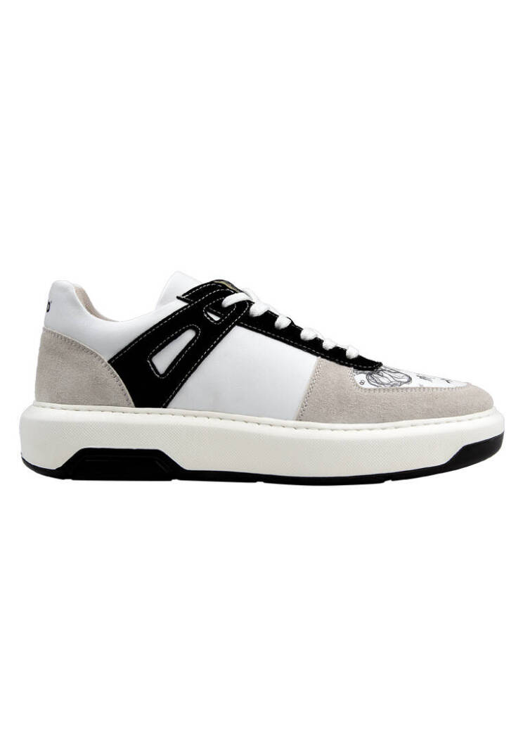 Men Vegan Leather White Sneakers - Lost Dream - 7