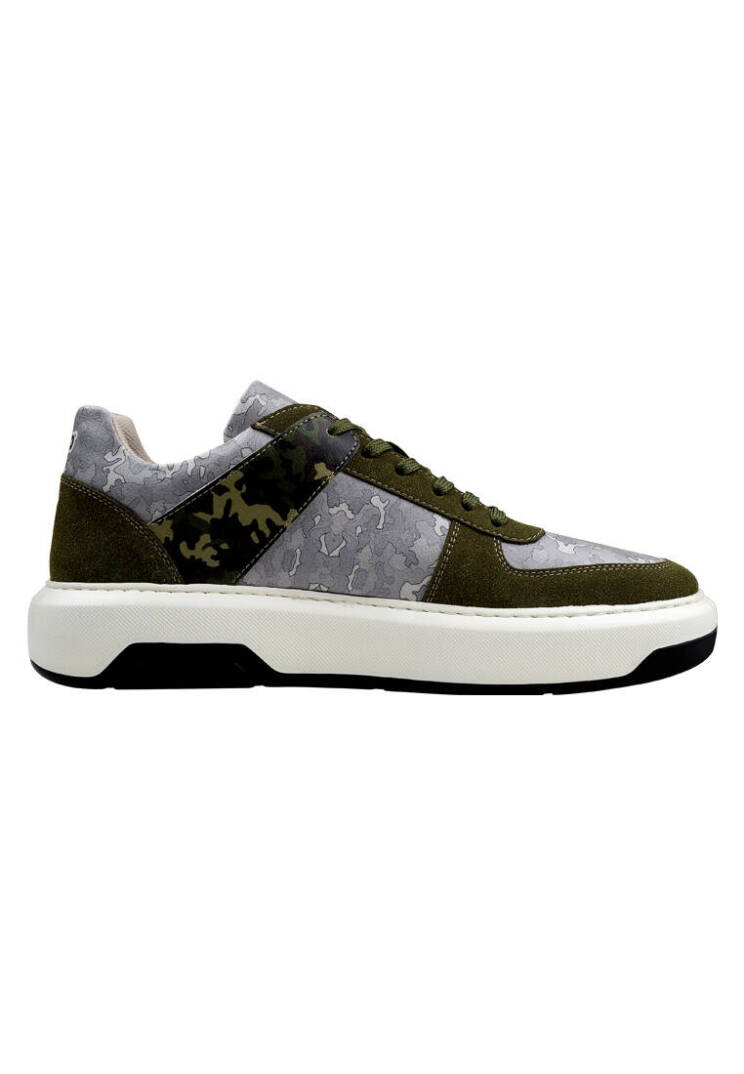 Мужские Серые Кроссовки из Веганской Кожи - Ordinary Camo - 4
