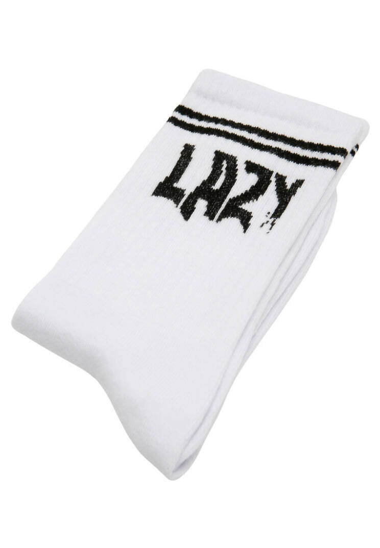 Носки Унисекс из Веганских Материалов Белые - Lazy - 4