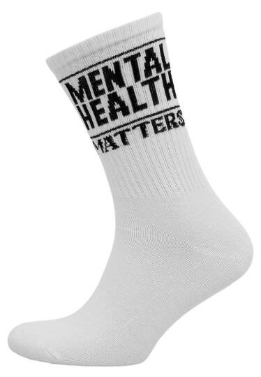 Носки Унисекс из Веганских Материалов Белые - Mental Health Matters - 2