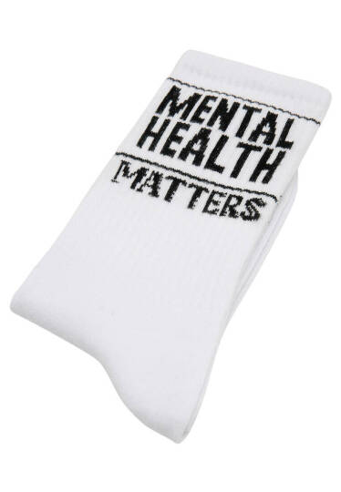 Носки Унисекс из Веганских Материалов Белые - Mental Health Matters - 4