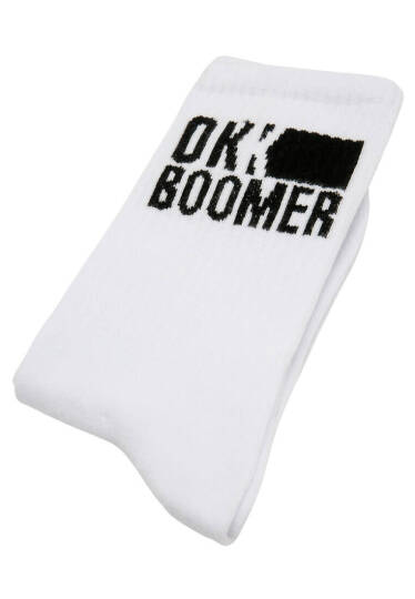Носки Унисекс из Веганских Материалов Белые - Ok Boomer - 4