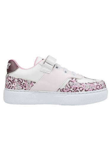 Unisex Çocuk Vegan Deri Cırt Cırtlı Beyaz Sneakers - Warner Bros Looney Tunes B for Bugs Bunny Tasarım - 4