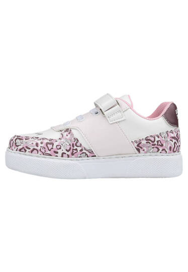 Unisex Çocuk Vegan Deri Cırt Cırtlı Beyaz Sneakers - Warner Bros Looney Tunes B for Bugs Bunny Tasarım - 6