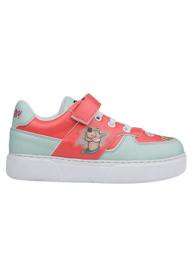 Unisex Çocuk Vegan Deri Cırt Cırtlı Çok Renkli Sneakers - Warner Bros Hungry Doo Scooby Doo Tasarım - 2