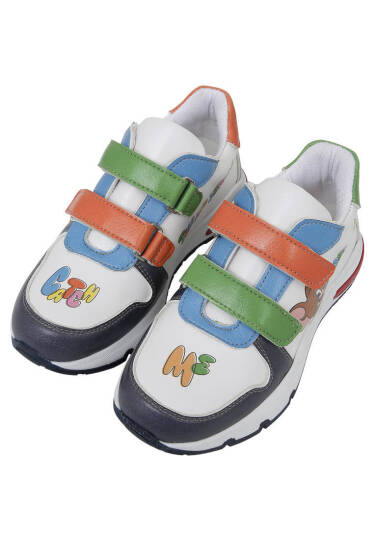 Unisex Çocuk Vegan Deri Cırt Cırtlı Çok Renkli Sneakers - Warner Bros Looney Tunes Catch Me Tom&Jerry Tasarım (1)
