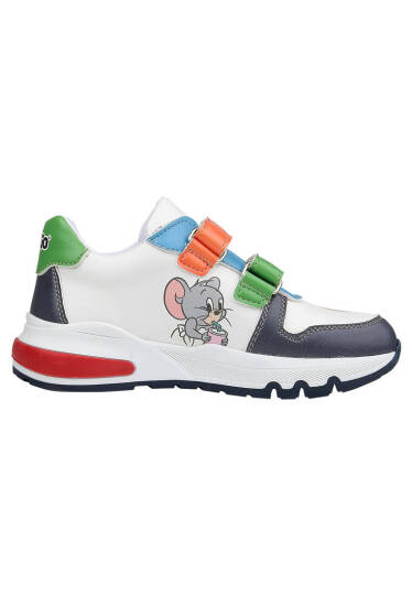 Unisex Çocuk Vegan Deri Cırt Cırtlı Çok Renkli Sneakers - Warner Bros Looney Tunes Catch Me Tom&Jerry Tasarım - 3