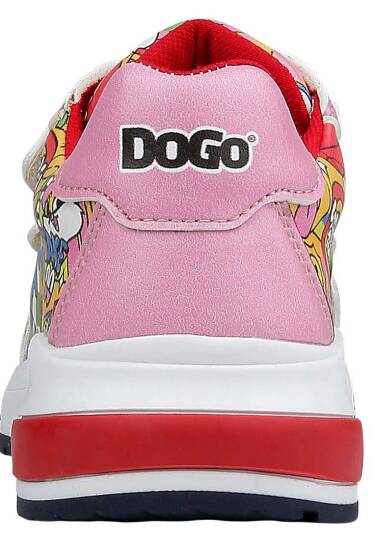 Unisex Çocuk Vegan Deri Cırt Cırtlı Pembe Sneakers - Warner Bros Seriously Looney Tunes Tasarım - 5