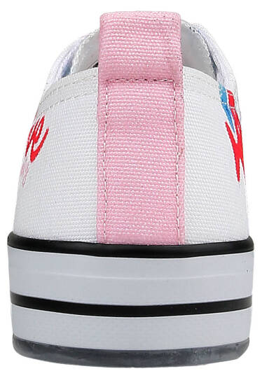 Unisex Çocuk Vegan Işıklı Cırt Cırtlı Beyaz Sneakers - Warner Bros Looney Tunes Love Tweety Tasarım - 5