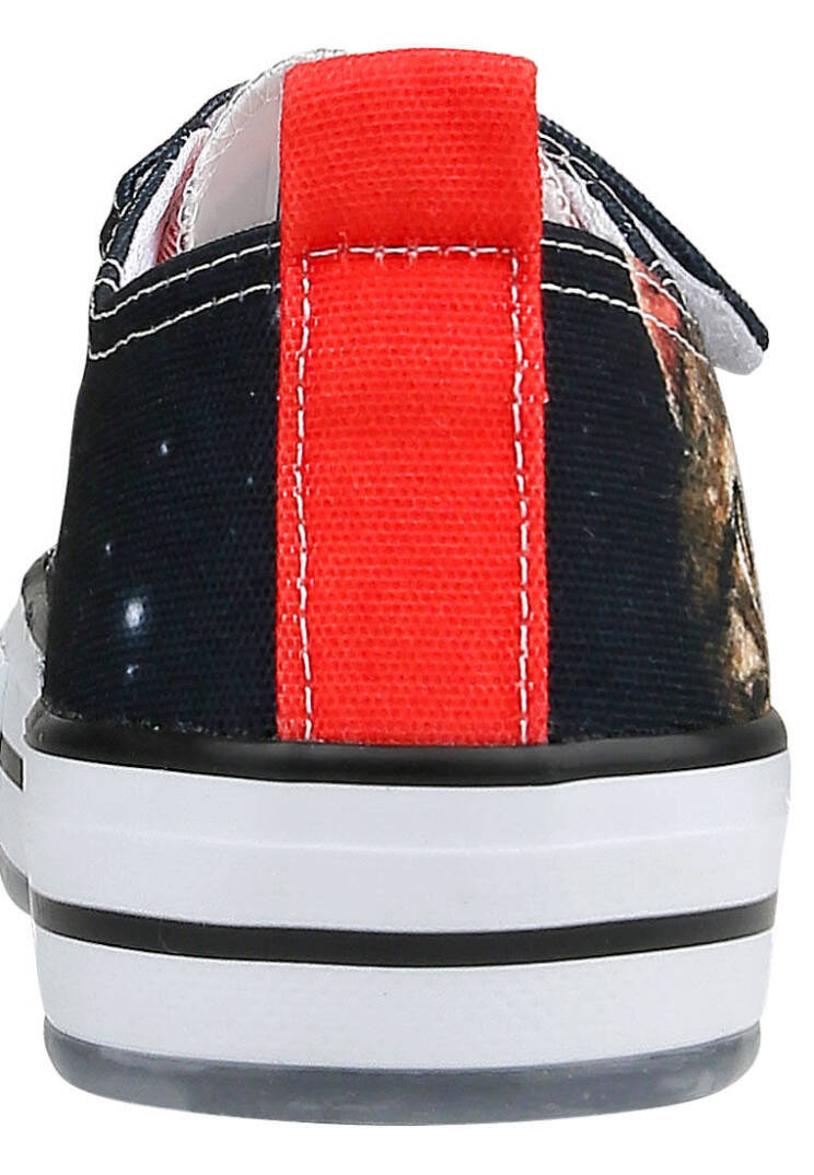 Unisex Çocuk Vegan Işıklı Cırt Cırtlı Siyah Sneakers - Paws on Taksim Tasarım - 7