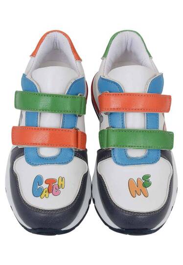 Unisex Kids Vegan Leather Velcro Multicolor Sneakers - Warner Bros Looney Tunes Catch Me Tom&Jerry - 4