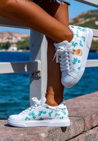 Unisex Kids Vegan Leather White Sneakers - Everything is Gonna Be Purrfect