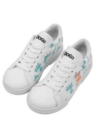Unisex Kids Vegan Leather White Sneakers - Everything is Gonna Be Purrfect - 4