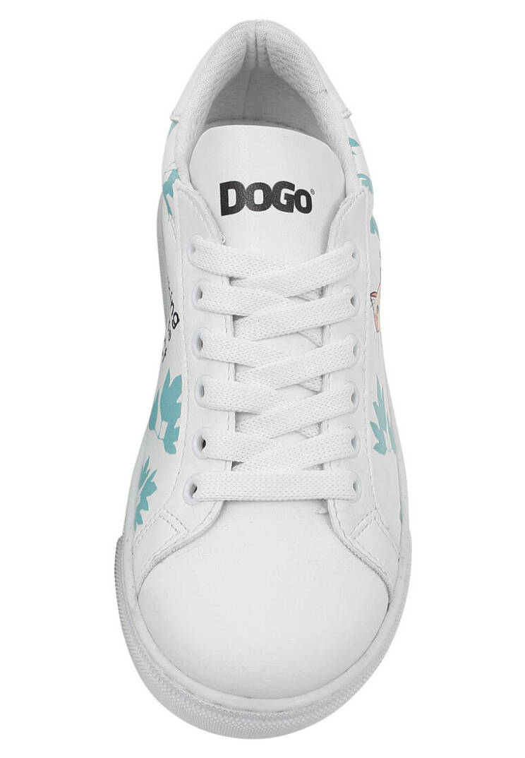 Unisex Kids Vegan Leather White Sneakers - Everything is Gonna Be Purrfect - 6