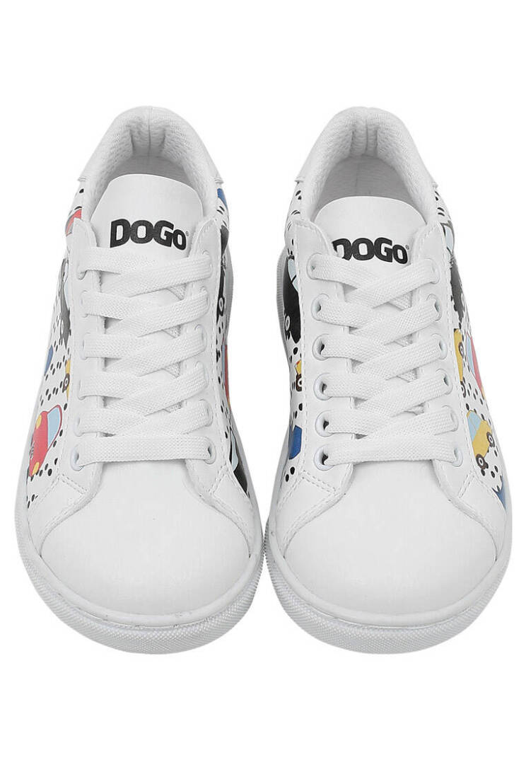Unisex Kids Vegan Leather White Sneakers - Just Go Somewhere - 3