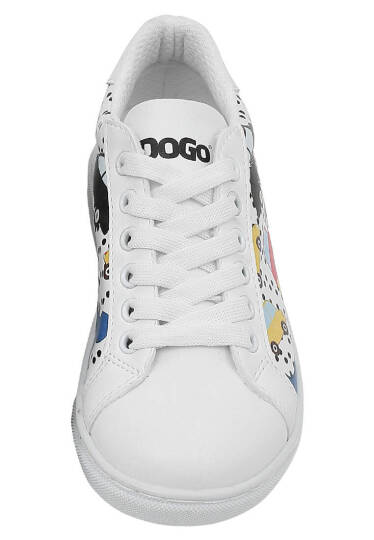 Unisex Kids Vegan Leather White Sneakers - Just Go Somewhere - 7