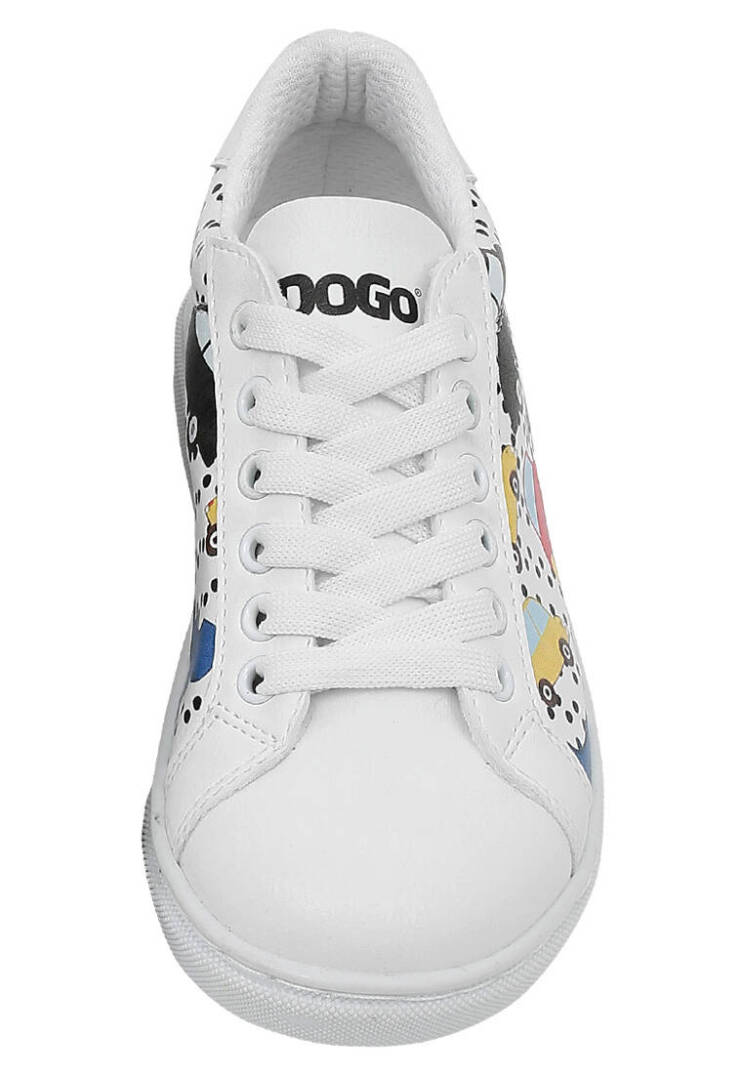 Unisex Kids Vegan Leather White Sneakers - Just Go Somewhere - 7