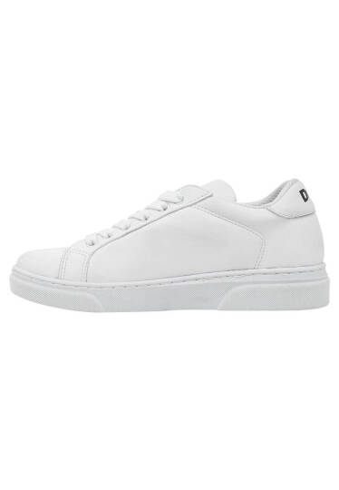 Unisex Kids Vegan Leather White Sneakers - The Wise Owl - 6