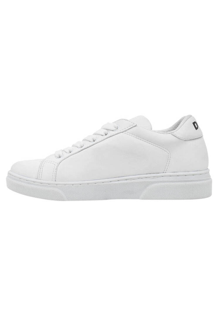 Unisex Kids Vegan Leather White Sneakers - The Wise Owl - 6