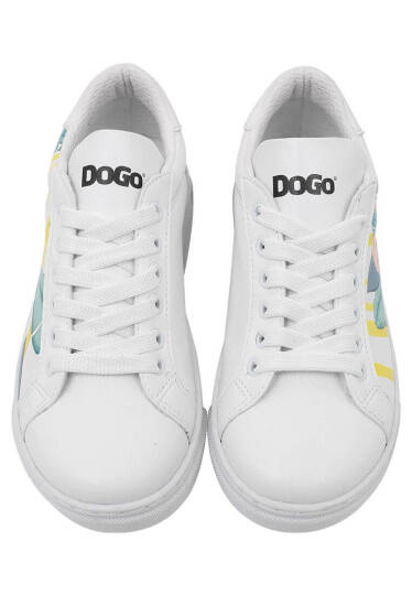 Unisex Kids Vegan Leather White Sneakers - To the Beach - 6