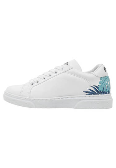 Unisex Kids Vegan Leather White Sneakers - To the Beach - 7