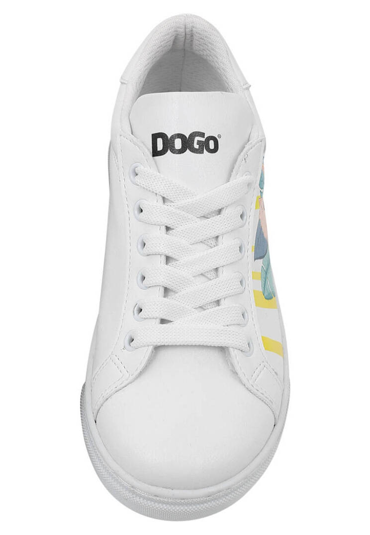 Unisex Kids Vegan Leather White Sneakers - To the Beach - 9
