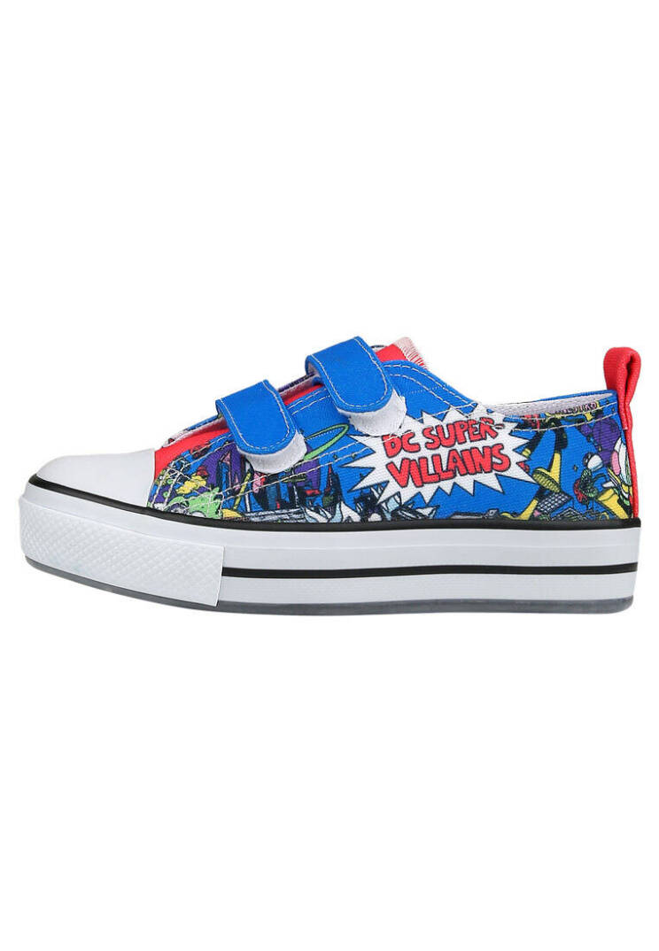 Unisex Kids Vegan Light Up Velcro Blue Sneakers - Warner Bros DC Villains - 1