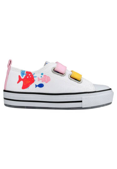 Unisex Kids Vegan Light Up Velcro White Sneakers - Warner Bros Looney Tunes Love Tweety - 3