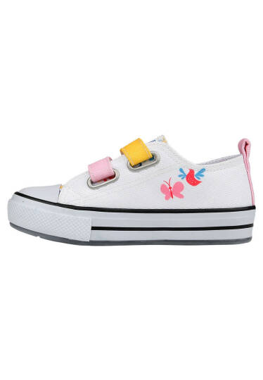 Unisex Kids Vegan Light Up Velcro White Sneakers - Warner Bros Looney Tunes Love Tweety - 6