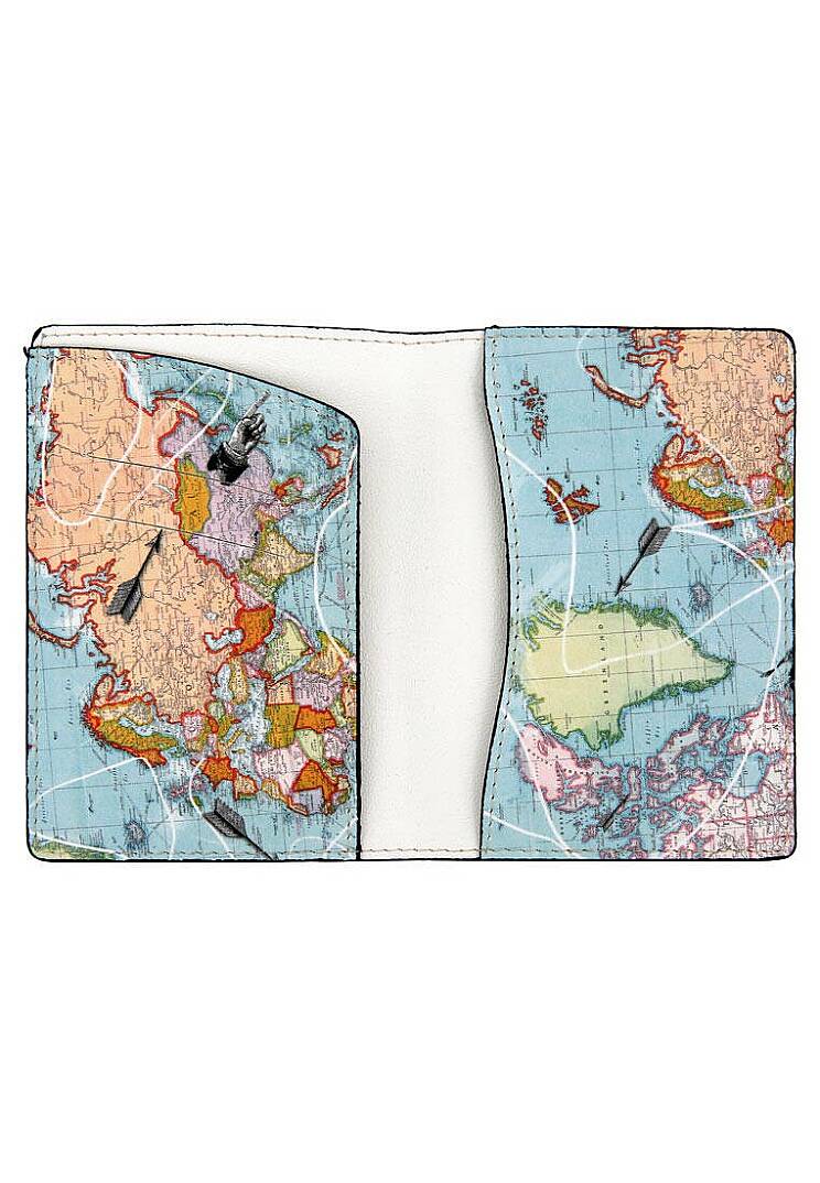 Unisex Vegan Blue Passport Holder - Explore - 4