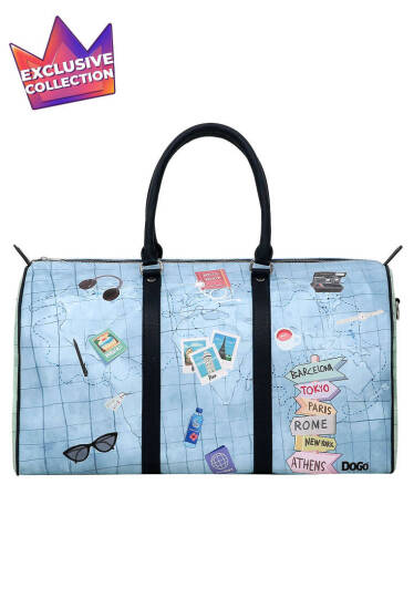 Unisex Vegan Deri Mavi Seyahat Çantası - Ready to Travel Tasarım - 2