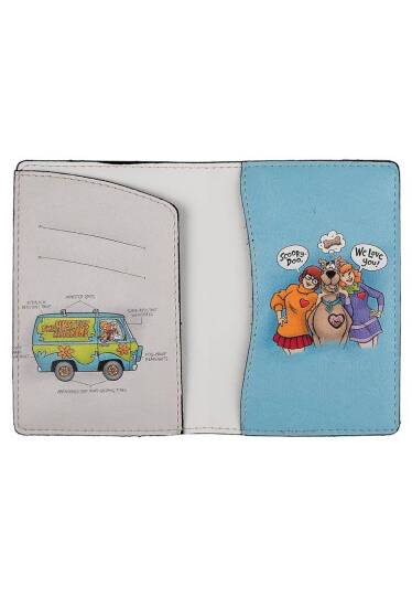 Unisex Vegan Kırmızı Pasaportluk - Warner Bros Hungry Doo Scooby Doo Tasarım - 4