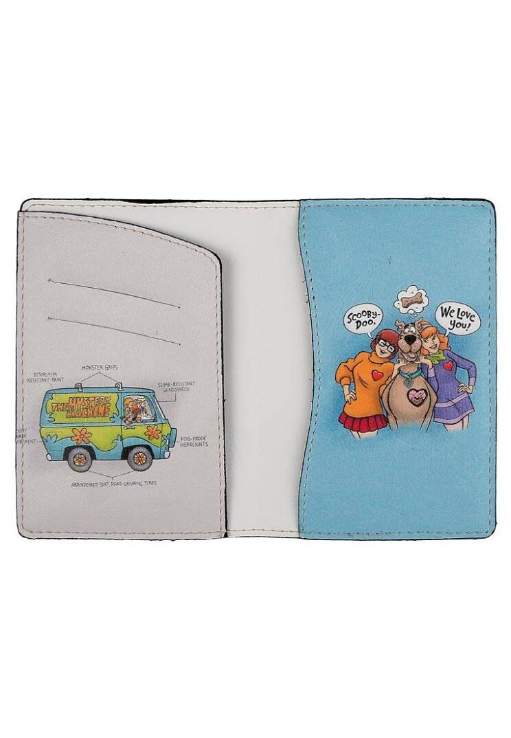 Unisex Vegan Kırmızı Pasaportluk - Warner Bros Hungry Doo Scooby Doo Tasarım - 4