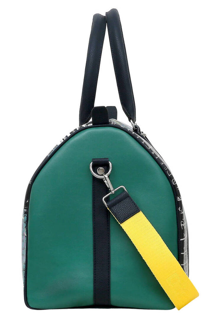 Unisex Vegan Leather Black Travel Bag - I Need Art - 6