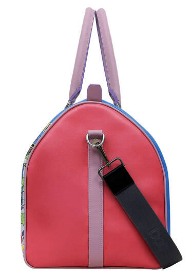 Unisex Vegan Leather Blue Travel Bag - Warner Bros DC Villains Design - 5