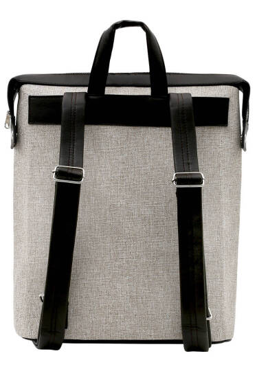 Unisex Vegan Leather Grey Backpack - Dynamic Spirit - 2