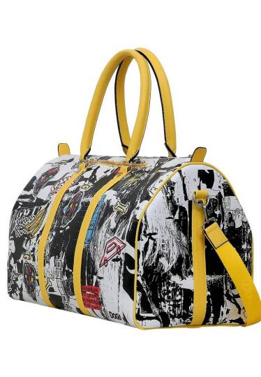 Unisex Vegan Leather Multicolor Travel Bag - Achso - 3
