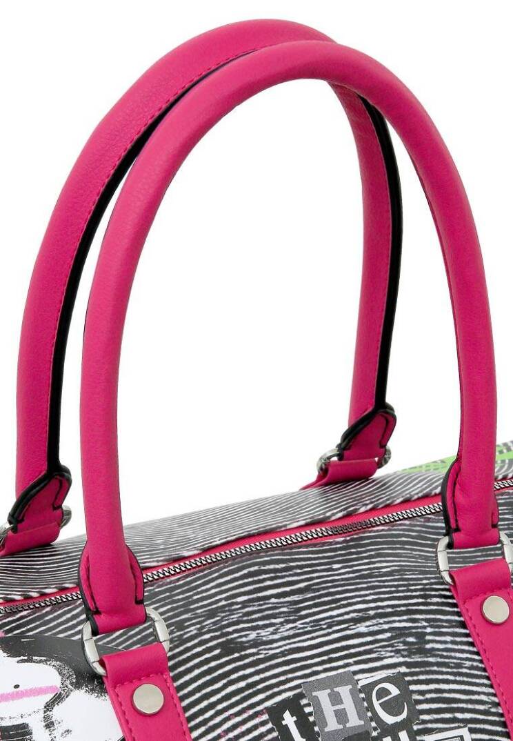 Unisex Vegan Leather Multicolor Travel Bag - Night Is Young - 5