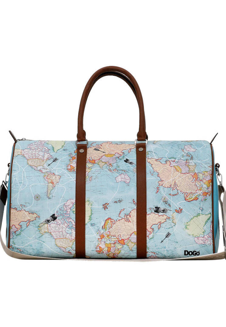 Unisex Vegan Leather Turquoise Travel Bag - Explore - 5