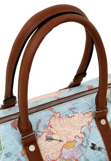 Unisex Vegan Leather Turquoise Travel Bag - Explore - 7