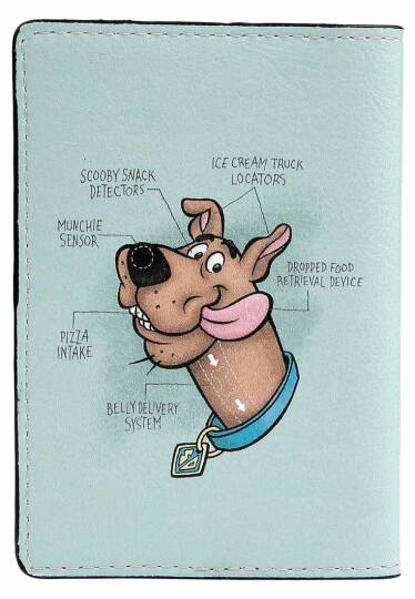 Unisex Vegan Red Passport Holder - Warner Bros Hungry Doo Scooby Doo Design - 2