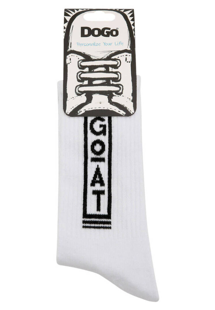 Unisex Vegan White Socks - Goat - 5