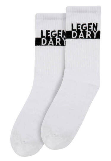 Unisex Vegan White Socks - Legendary