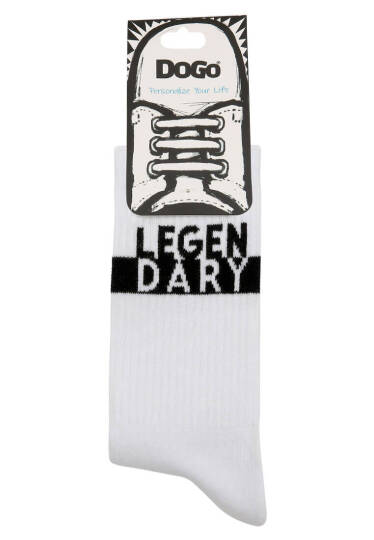 Unisex Vegan White Socks - Legendary - 5